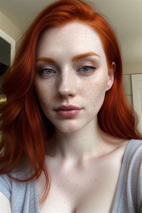 nude redhead selfie